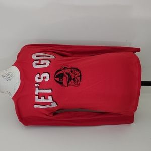 University of Georgia UGA Women's Longs Sleeve Red Shirt Size Large